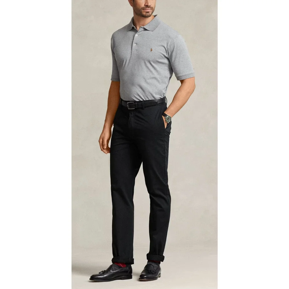 Polo Ralph Lauren Soft Cotton Polo Shirt in Gray Men's Size 2XB 2X Big & Tall - Picture 10 of 10